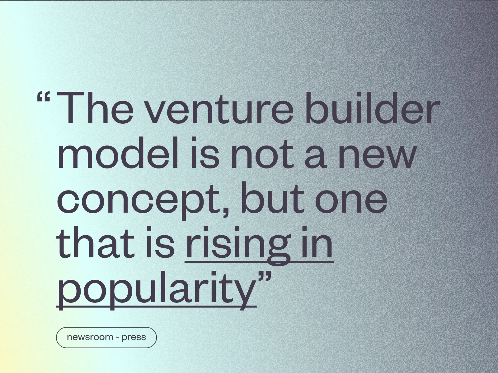 Venture builders: can they fix it?